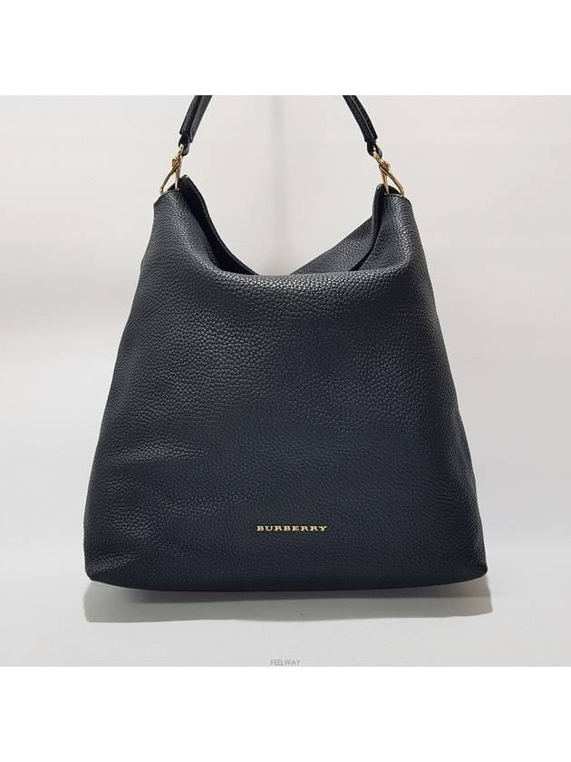 Grainy Leather Kale Hobo Bag - BURBERRY - BALAAN 2