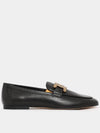 Kate Metal Logo Leather Loafers Black - TOD'S - BALAAN 2