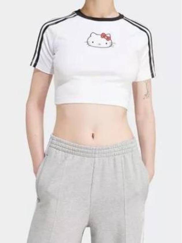 Hello Kitty 3 Stripes Crop Baby Short Sleveeless White - ADIDAS - BALAAN 3