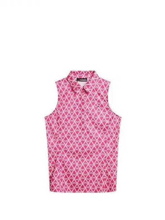 Golf Women s Dena Print Sleeveless Top Geofuchsia Purple GWJ09008S193 Domestic Product - J.LINDEBERG - BALAAN 1