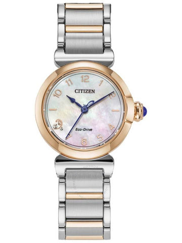 Citizen L Mae White Mother of Pearl Dial Ladies Watch EM1136-87D - CITIZEN - BALAAN 1