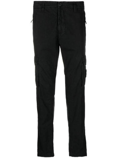 Wappen Patch Old Treatment Slim Fit Cargo Straight Pants Black - STONE ISLAND - BALAAN 2