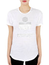 Women s Etoile Coldy Linen Short Sleeve White Silver TS0004FA A1N10E 20WH - ISABEL MARANT - BALAAN 2