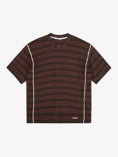 Overlook elastic short sleeve t shirt black brown MRTWMJER018RAY0019040 - SUNNEI - BALAAN 2