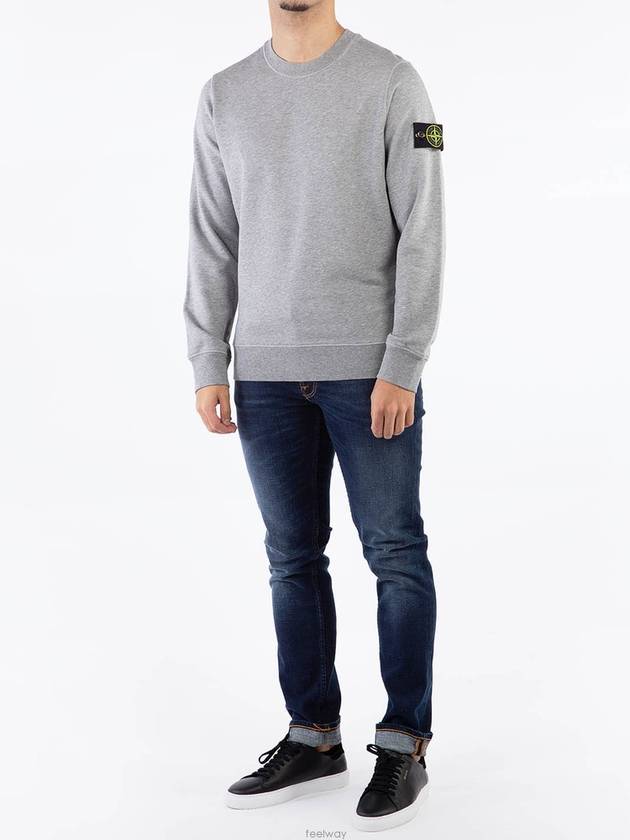 Men's Wappen Patch Sweatshirt Grey - STONE ISLAND - BALAAN 4