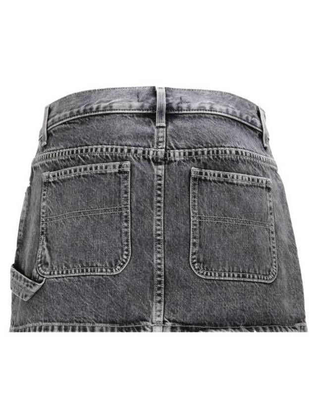 Carpenter Denim Mini Shorts Charcoal - HELMUT LANG - BALAAN 4