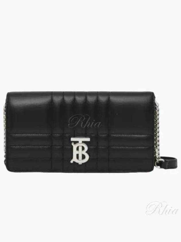 Women's Detachable Strap Quilted Leather Lola Cross Bag Black Palladium - BURBERRY - BALAAN 2