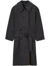 Tibetan Tumbled Cotton Trench Coat Dark Coffee - LEMAIRE - BALAAN 1