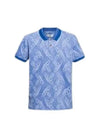 Men's Classic Striped Collar Short Sleeve Polo Shirt Blue - VIVIENNE WESTWOOD - BALAAN 2