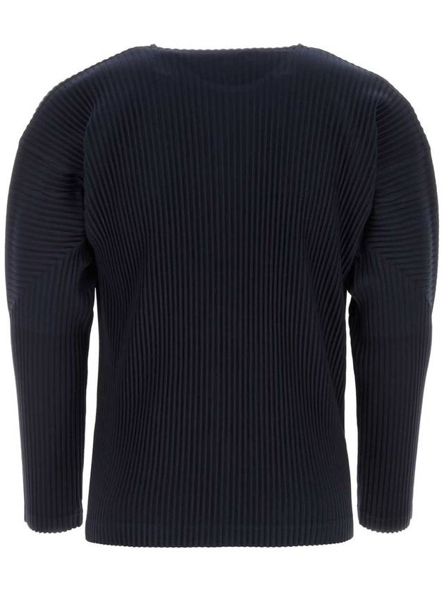 Pleated Long Sleeve T-Shirt Navy - ISSEY MIYAKE - BALAAN 3