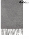 Wsdahlia Embroid M Logo Fringe Cashmere Muffler Light Grey - MAX MARA - BALAAN 3