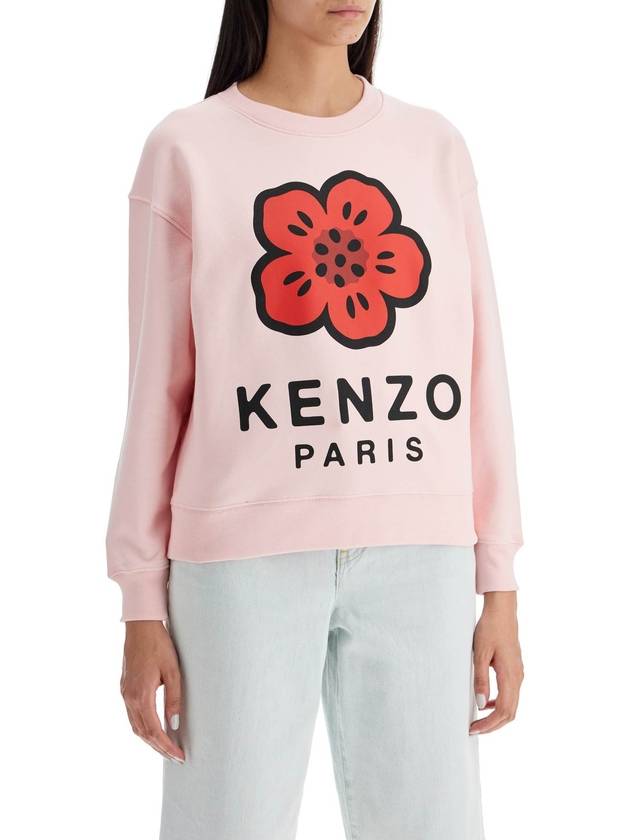 Boke Flower Cotton Sweatshirt Pink - KENZO - BALAAN 3