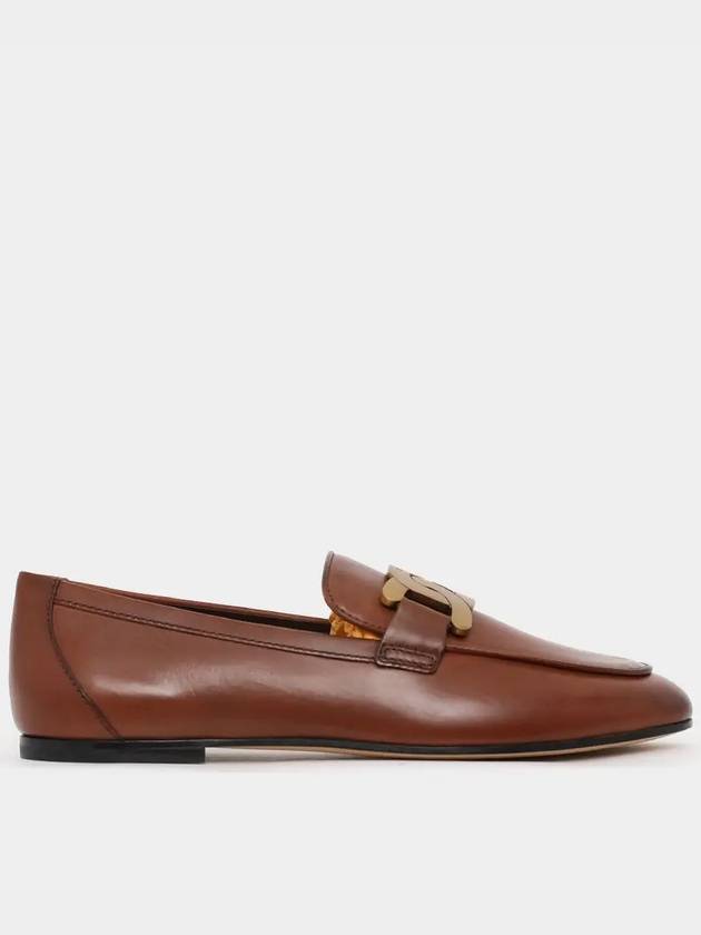 Kate Metal Logo Leather Loafers Brown - TOD'S - BALAAN 3