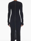 Women's Twist Knit Long Dress Black - HELMUT LANG - BALAAN 3