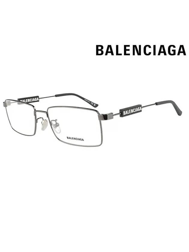Eyewear Square Metal Eyeglasses Black - BALENCIAGA - BALAAN.