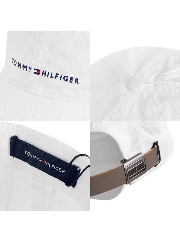 6941823 100 Figer logo classic ball cap white - TOMMY HILFIGER - BALAAN 4