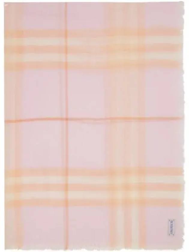 Check Print Wool Scarf Pink - BURBERRY - BALAAN 2