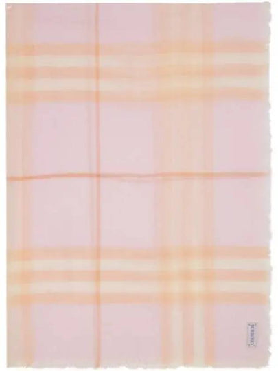 Check Print Wool Scarf Pink - BURBERRY - BALAAN 2