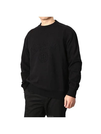 Embossed Logo Sweatshirt Black - BALMAIN - BALAAN 2