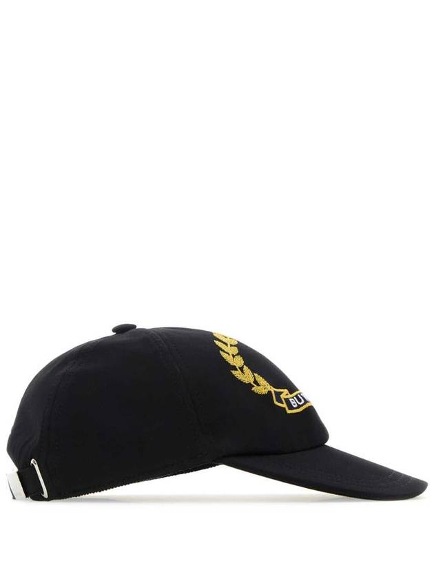 BLACK Black cotton baseball cap 8069377 A1189 - BURBERRY - BALAAN 3