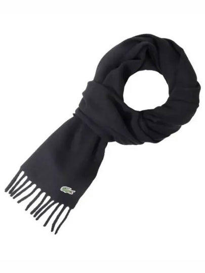 Wool Felt Cashmere Muffler Black - LACOSTE - BALAAN 2