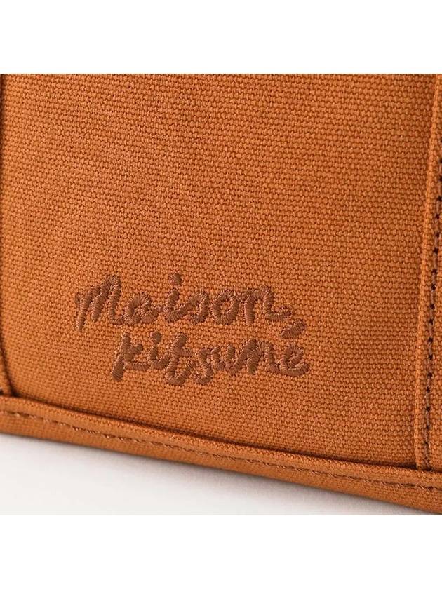 Fox Head Embroidery Mini Tote Bag Fawn Brown - MAISON KITSUNE - BALAAN 5