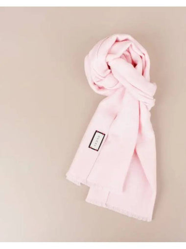 Cashmere scarf light pink 456362 3G201 6900 - GUCCI - BALAAN 1