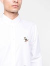 Dressed Fox Patch Relaxed Long Sleeve Shirt White - MAISON KITSUNE - BALAAN 6