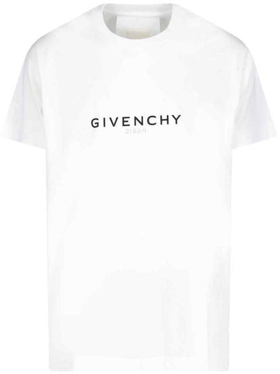 Reverse Oversized Short Sleeve T-Shirt White - GIVENCHY - BALAAN 2