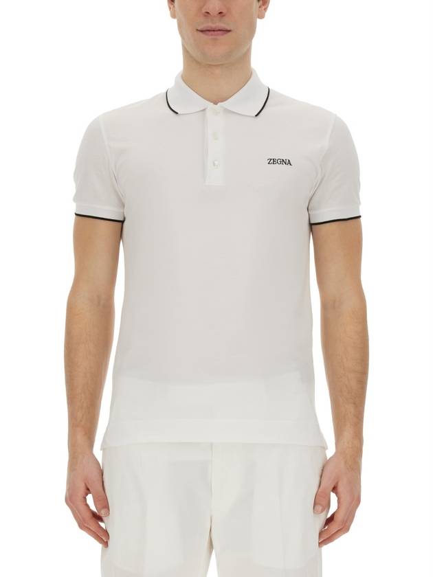 POLO WITH LOGO - ERMENEGILDO ZEGNA - BALAAN 1