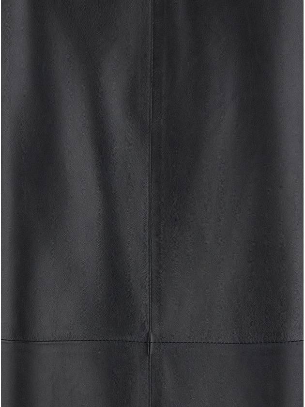 Black Relaxed Skirt With Zip Closure In Leather Woman - ARMA - BALAAN 3