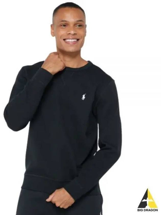 Embroidered Logo Basic Crew Neck Sweatshirt Black - POLO RALPH LAUREN - BALAAN 2