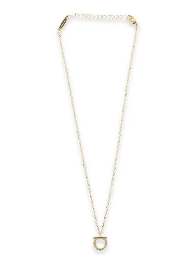 Gancini Large Necklace Brass & Gold - SALVATORE FERRAGAMO - BALAAN 2