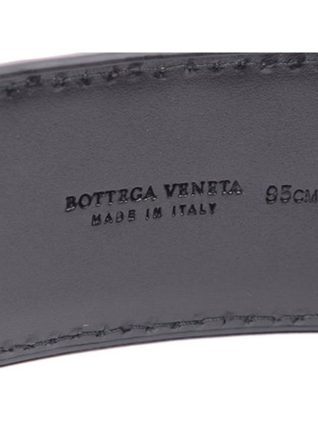 Men's Intrecciato Weaving Leather Belt Black - BOTTEGA VENETA - BALAAN 5