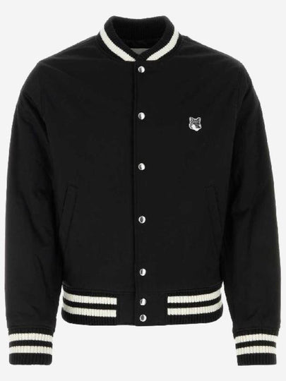 Cotton Satin Teddy Jacket Black - MAISON KITSUNE - BALAAN 2