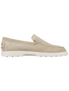 Casual Suede Slipper Loafers Beige - TOD'S - BALAAN 5