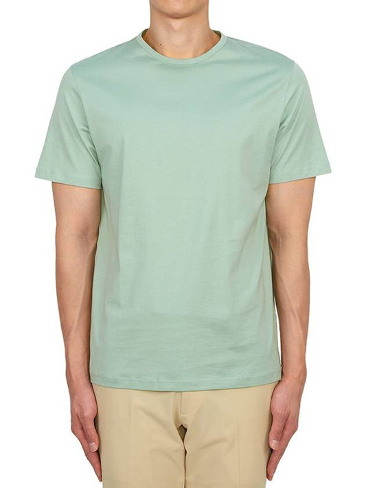 Precise Luxe Cotton Jersey Short Sleeve T-Shirt Blue Surf - THEORY - BALAAN 2