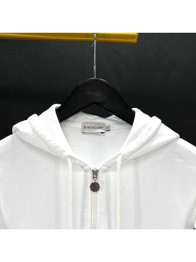 Wapen Patch Hooded Zip Up White S Size - MONCLER - BALAAN 4