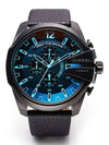 Mega Chief Quartz 50mm Leather Watch Blue - DIESEL - BALAAN 2