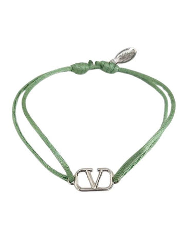 V Logo Bracelet Ice Mint - VALENTINO - BALAAN 1