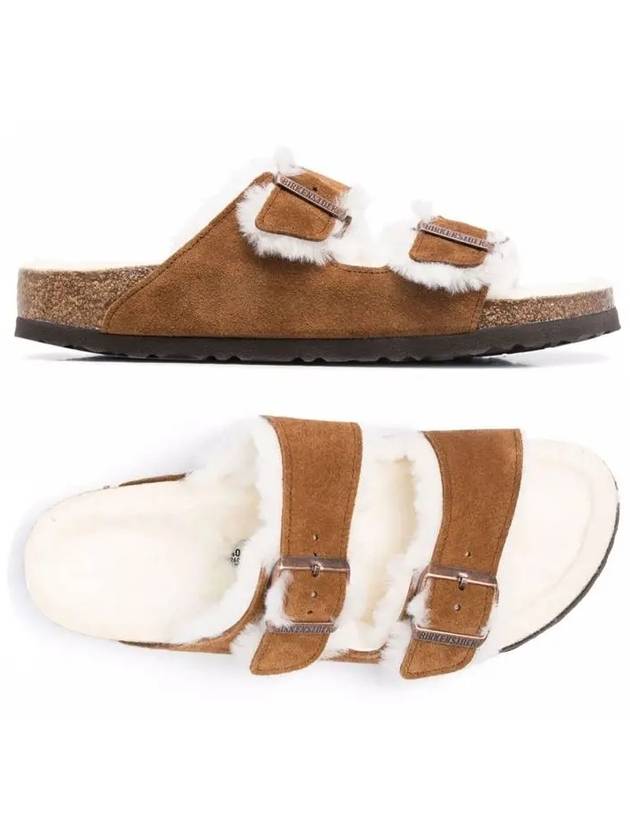 Arizona Shearling Sandals Mink - BIRKENSTOCK - BALAAN 2