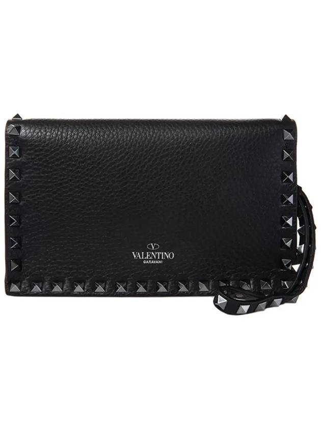 11Th Anniversary Rockstud Clutch Bag Black - VALENTINO - BALAAN 3