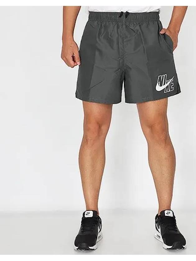 Men's 5'' Big Logo Swim Shorts Grey - NIKE - BALAAN 2