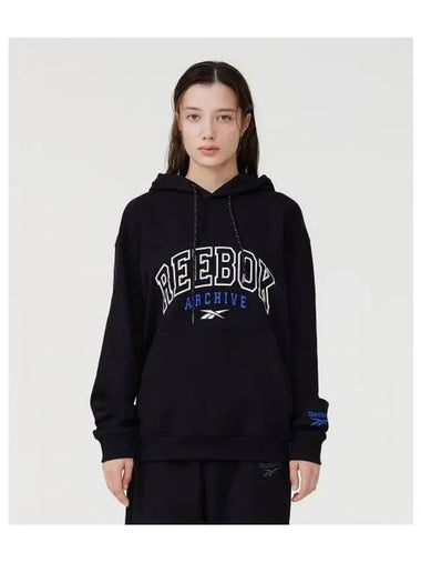 Vector93 Archive Logo Hoodie Black - REEBOK - BALAAN 1