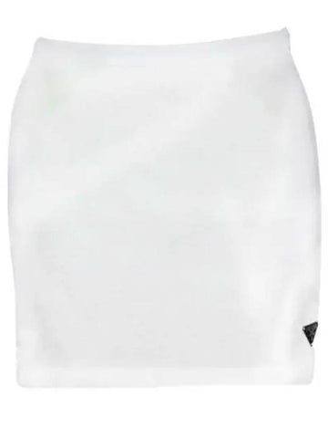 31127 S231 10Z0 F0009 Jersey Mini Skirt - PRADA - BALAAN 1