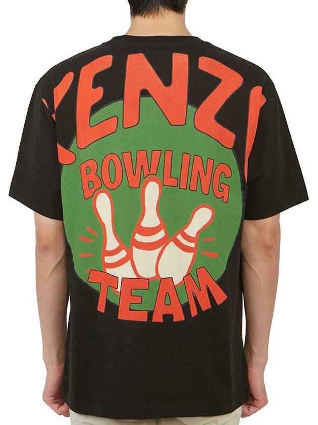 Bowling Oversized Cotton Short Sleeve T-Shirt Black - KENZO - BALAAN 5