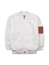 Sleeve Pocket Zipper Linen Bomber Jacket White - LORO PIANA - BALAAN 2