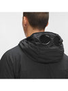 Goggles Polyamide Hooded Jacket Black - CP COMPANY - BALAAN 7