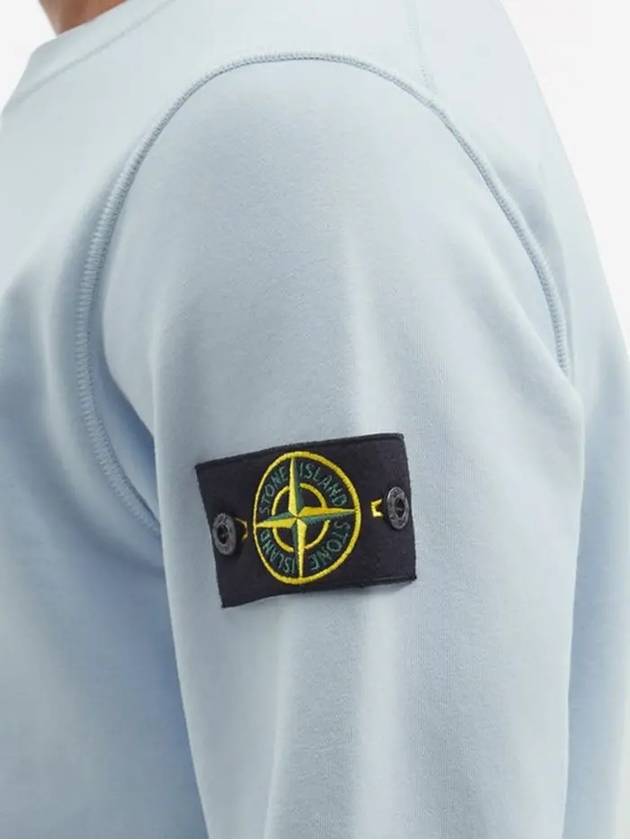 Stone Island Compass Waffen Garment Dyed Cotton Sweatshirt Sweatshirt Sky - STONE ISLAND - BALAAN 5