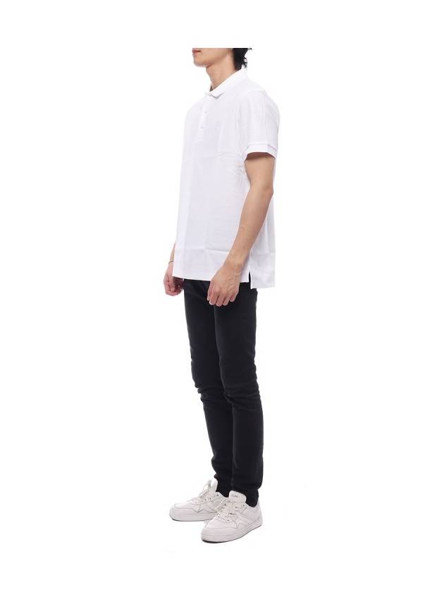 Eddie Cotton Polo Shirt White - BURBERRY - BALAAN 5